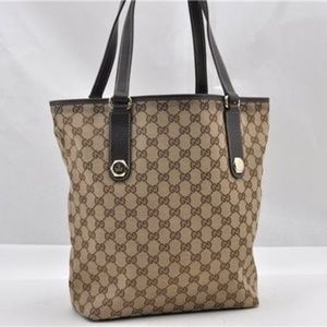 Gucci Pre-Owned Monogram Charmy Brown Leather Tote